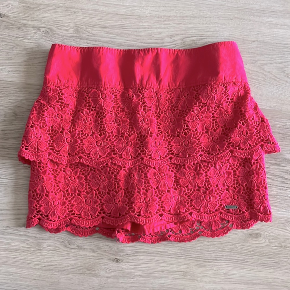 Hollister Crochet Lace Mini Skirt